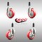 Service Caster 4 Inch 316SS Red Poly Swivel 1 Inch Expanding Stem Caster Brake SCC, 2PK SCC-SS316EX20S414-PPUB-RED-2-TLB-2-1 - alternate 4
